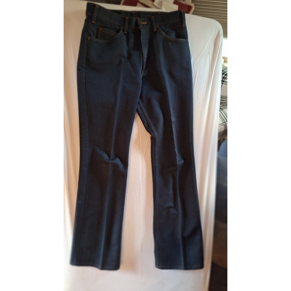 70s Levis Jeans 36x31 Orange Tab 520 Dark Blue Hi Rise Talon 42 workwear